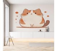Sobhdga Papier Peint Panoramique Chat Dessin Animé 450x315, Simple Mignon Kawaii Papier Peint Autocollant Amovible Pour Salon Decoration Murale, Rouleau Adhesif pour Meuble