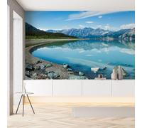 Sobhdga Papier Peint Panoramique Paysage Naturel 250x175, Montagne Eau du Lac Papier Peint Autocollant Amovible Pour Salon Decoration Murale, Rouleau Adhesif pour Meuble