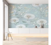 Sobhdga Papier Peint Pissenlit Floral Botanique 350x256, Plantes Sauvages Naturel Papier Peint Adhesif Mural, Film Autocollant Meuble Décoratif, Rouleau Autocollant pour Chambre Salon