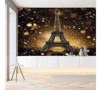Sobhdga Papier Peint Tour Eiffel Paris Bâtiment 200x140, Ciel Étoilé Romantique Papier Peint Adhesif Mural, Film Autocollant Meuble Décoratif, Rouleau Autocollant pour Chambre Salon
