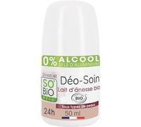 SO'BIO Déodorant 50 ml à la poudre de bambou bio, soin naturel pour peaux sensibles au quotidien- Lot De 3