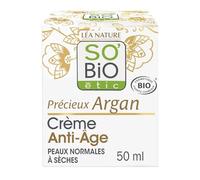 SO'BIO ETIC - Crème Jour Anti-Âge Hydratante à l’Argan Bio, Texture Riche et Nourrissante (50 mL) - Lot de 2 - vendu par Lot