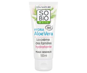 SO'BIO ETIC Crème Multi-usage Visage Corps Mains Aloe Vera Bio Peaux Sensibles et Réactives 100ml