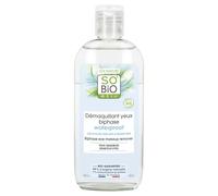 SO'BIO ETIC Démaquillant Yeux Sensibles Waterproof Biphase Aloe Vera et Bleuet Bio - Format 100 ml - Flacon en Plastique Recyclable - Pour Yeux Sensibles et Lentilles - Made in France - Lot de 3