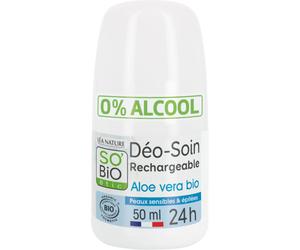 So'Bio Étic Déo-Soin Tolérance+ 24h Déodorant Jus D'Aloe Vera Peaux Sensibles & Épilée Roll-On 50ml