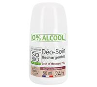 SO'BIO ETIC - Déodorant Roll-On Hydratant 24h au Lait d’Ânesse Bio, Protection Douce et Efficace - Lot de 3 - vendu par Lot
