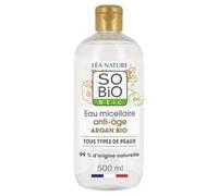 SO'BIO ETIC - Eau micellaire anti-âge hydratante à l’argan bio et acide hyaluronique (500 mL) - Lot de 3 - vendu par Lot