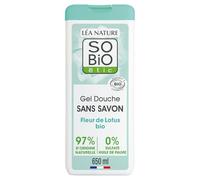 SO'BIO ÉTIC Gel Douche Apaisant Fleur de Lotus Bio Sans Savon 650 ml - Formule 97% d'Origine Naturelle - 0% Sulfate et Huile de Palme - Fabriqué en France - Lot de 3