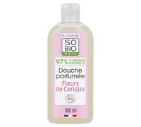 SO'BIO ÉTIC Gel Douche Parfum Fleurs de Cerisier - Format 300 mL - Certifié Bio - 97% d'Ingrédients d'Origine Naturelle - Fabriqué en France - Lot de 3