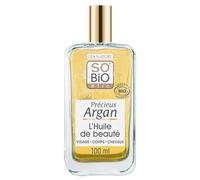 SO'BIO ETIC Huile Sèche Visage Corps Cheveux Bio Argan Immortelle Rose de Damas Figue de Barbarie 100ml - Lot de 2