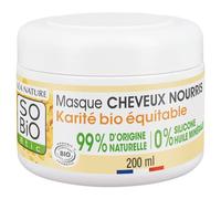 SO'BIO ÉTIC Masque Nourrissant Cheveux Secs à Très Secs au Karité Bio Équitable - Format 200 mL - Pot en Plastique avec Bouchon Vissé - 99% d'Origine Naturelle - Fabriqué en France - Lot de 3