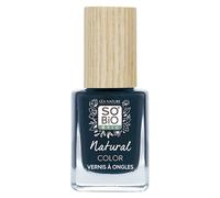 LÉA NATURE SO BiO étic| Vernis ongles naturel - Natural Color | Bleu Denim | Double action Soin & Couleur - Fortifie & Protège | Huile de Ricin bio fortifiante | Vegan | Made in France |11ml