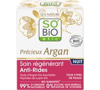LÉA NATURE SO BiO étic| Soin Régénérant Anti-rides Nuit - Précieux Argan | Peau plus ferme et rebondie | Rides réduites | Huile d’Argan Bio | 99% d'origine naturelle | Made in France| 50 ml