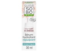SO'BIO ETIC Sérum Hydratant Fortifiant Repulpant au Lait d'Ânesse Bio et Probiotiques 30 ml - Lot de 2