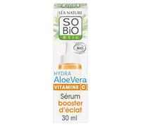 SO'BIO ETIC Sérum Hydratant Visage Bio Aloe Vera Vitamine C 30ml - Booster d'Éclat 24H Tous Types de Peaux Même Sensibles Certifié COSMOS ORGANIC - Lot de 2