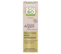 SO'BIO ETIC Sérum Visage Peau Mature Éclat Revitalisant Précieux Argan 30ml - Huile d'Argan Bio Équitable, Huile de Camélia Bio et Collagène Végétal - Lot de 2