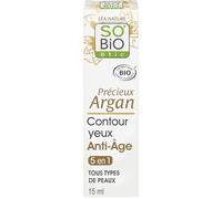SO'BIO ETIC - Soin Anti-Âge Précieux pour Yeux et Lèvres, Hydratation Intense à l’Argan Bio (15 mL)