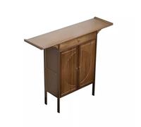SOBOLON Home Temple Table Bouddhiste Debout, Table d'entrée en bois massif de style chinois, Table Bouddha de ménage, Étui d'encens, Table d'autel Dieu de la richesse, Table de méditation