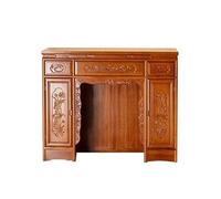 SOBOLON Home Temple Table en bois massif, table de Bouddha à double porte pour table, table de méditation, dieu de la miséricorde, dieu de la richesse, autel chinois