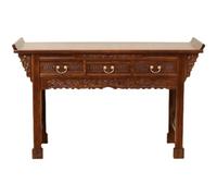 SOBOLON Home Temple Table Encens Table Famille Encens Feu Ancêtre Shentai Cabinet Guan Gong Table Encens Dieu de la Richesse Bois Massif Bouddha Table Famille Hommage Table de Méditation (150 x 50 x
