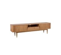 SOBOLON Meuble TV 200cm TV Cabinet Cherry Wood Entertainment Center, Wooden Furniture Suitable for Living Room Hotel Armoire multimédia TV(200 * 40 * 55cm)