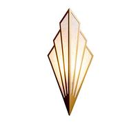 Sobotoo Applique murale de style moderne, appliques murales Art déco minimalistes Chambre allée Salon Support de lumière murale Prise E14 (ampoule non incluse) (Cuivre)