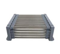 Sobre el fregadero filtrante de acero inoxidable diseño retráctil de carga fuerte de carga de carga colador para platos frutas vegetales (large gray)
