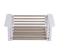 Sobre el fregadero filtrante de acero inoxidable diseño retráctil de carga fuerte de carga de carga colador para platos frutas vegetales (small gray)