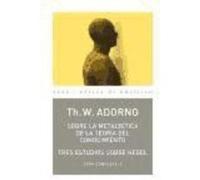 Sobre La Metacrítica De La Teoría Del Conocimiento - Adorno, Theodor W. Adorno, Theodor W (Auteur)