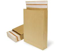 Sobres de Papel Kraft con Doble Tira de Silicona de 3 Fuelles para Envíos y Empaquetados. Bolsas de Papel para Enviar Ropa, Complementos, Decoración o Regalos - Ofituria
