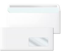 Sobres De Papel, Sobre Blanco Americano Con Ventana Derecha, Medida 225 X 115 Mm, Sobres Papel Blancos Para Cartas Y Documentos, Sobres 90 G/M² Con Cierre Autoadhesivo · (50 Uds)