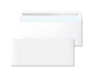 Sobres de Papel, Sobre Blanco Americano Sin Ventana, Medida 220 x 110 mm, Sobres Papel Blancos para Cartas y Documentos, Sobres 90 g/m² con Cierre Autoadhesivo · m-office (25 uds)