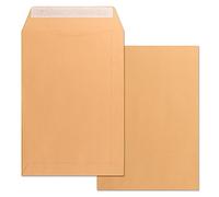 Sobres de Papel, Sobre Papel Kraft, Tamaño Folio Especial 260 x 360 mm, Sobre de Papel con Cierre Tira de Silicona para Invitaciones, Envíos o Almacenaje · m-office (50 uds, 260x360mm)