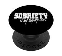 Sobriety is My Superpower La sobriété est Mon Super Pouvoir PopSockets PopGrip Adhésif