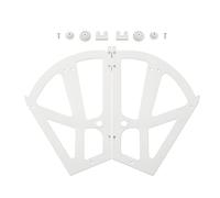 SoBuy 2 Pièces Charnières de Cabinet, 1 Paire Charnières de Tiroir pour Porte-Chaussures, Raccords de Remplacement pour Armoire de Chaussures Cadre Rabattable, 23x25cm, Plastique, Blanc, SDA08-W