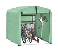 SoBuy Abri de Jardin, Cabane de Jardin Exterieur Imperméable, abri Moto avec des Crochets, Garage pour Vélo et Outils, Abri Vélo, Rangement et Stockage, Vert, 159x219x165 cm, KLS11-L-GR