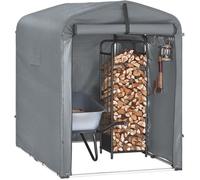 SoBuy Abri de Jardin Imperméable 120×176×163 cm - Garage à Vélo/Moto & Outils, Crochets & Ventilation, KLS11-DG, Gris
