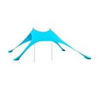 SoBuy Abri de Plage Lycra Polyester UPF30, Tente de Plage Portable, Parasol de Plage, Ombre Tente, Auvent de Plage avec Sac de Transport, pour Plage Pique-Nique Pêche Camping, Turquoise, OZT01-HB