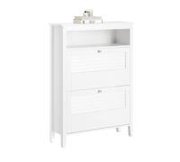 SoBuy Armoire Chaussures avec 2 abattants 80x25x108cm pour entrée