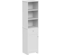 SoBuy Armoire de salle de bains Haute Armoire de salle de bains Stockage Blanc