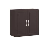 SoBuy Meuble Haut Salle de Bain Suspendu Armoire Murale avec Étagère Réglable et Porte Rangement Mural Compact pour Salle de Bain, WC ou Cuisine Marron 60x30x60 cm FRG231-BR