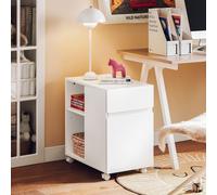 SoBuy ASK05-W Armoire de classement Chariot pour imprimante Table d'imprimante Caisson roulant avec 4 roulettes Armoire de stockage Armoire pour bureau Blanc