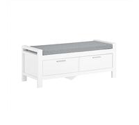 SoBuy FSR74-W Banc de Rangement à Chaussures avec Coussin Rembourré