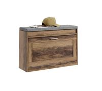 SoBuy Banc Chaussures Entrée - Banc de Rangement avec Assise - Extra Étroit 24Cm - Idéal pour Petits Appartements Couliors, Rangement pour Chaussures Jusqu’à 47 - FSR218-F