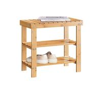 SoBuy Banc Étagère à Chaussures Banc de Chaussures en Bambou Naturel L50cm, FSR02-K-N