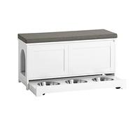 SoBuy Banc pour Chat avec 2 Portes 90x36x44cm pour entrée