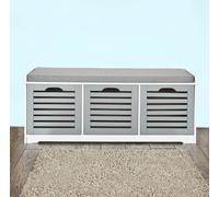 SoBuy® Banc pour chaussures,banquette,étagère à chaussures,armoire à chaussures,coffre à chaussures,commode d'assise FSR23-HG