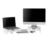 SoBuy BBF04-W Support de Moniteur Écran Ergonomique Support pour Écran d'ordinateur avec Blanc G