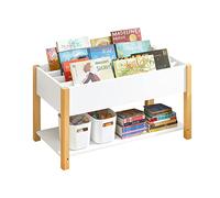 SoBuy Bibliothèque enfant KMB35-W – 2 niveaux, rangement livres et jouets, L85xP42xH45 cm Blanche
