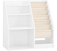 SoBuy Bibliothèque Montessori 3 Cases Panier blanc
